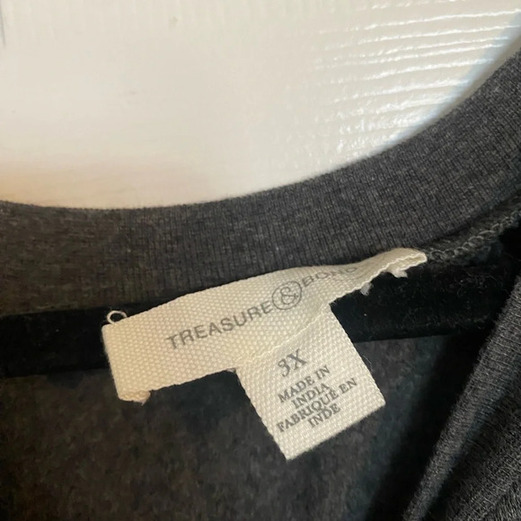 Treasure & Bond Grey Sweatshirt Midi Dress Plus Size Sweater Dress 3X - Picture 8 of 8